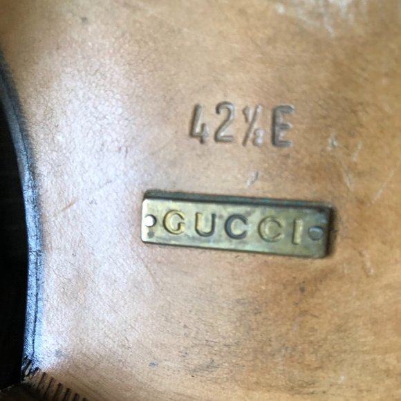 Gucci Men's Black Leather Oxford Shoes . - Picture 12 of 15